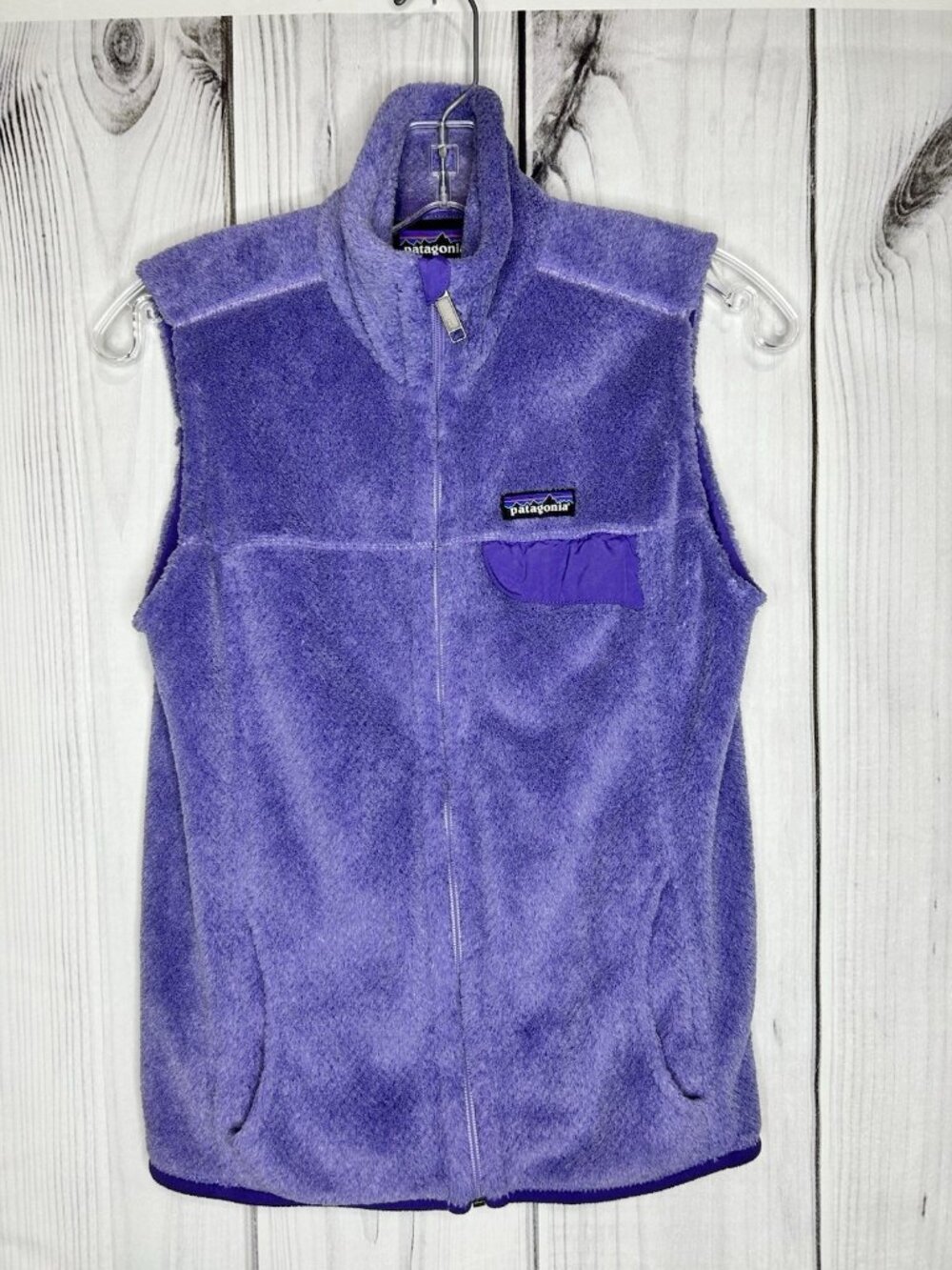 Patagonia Vest Womens Sz Small Re-tool Polartec Fleece Purple Hiking Gorp